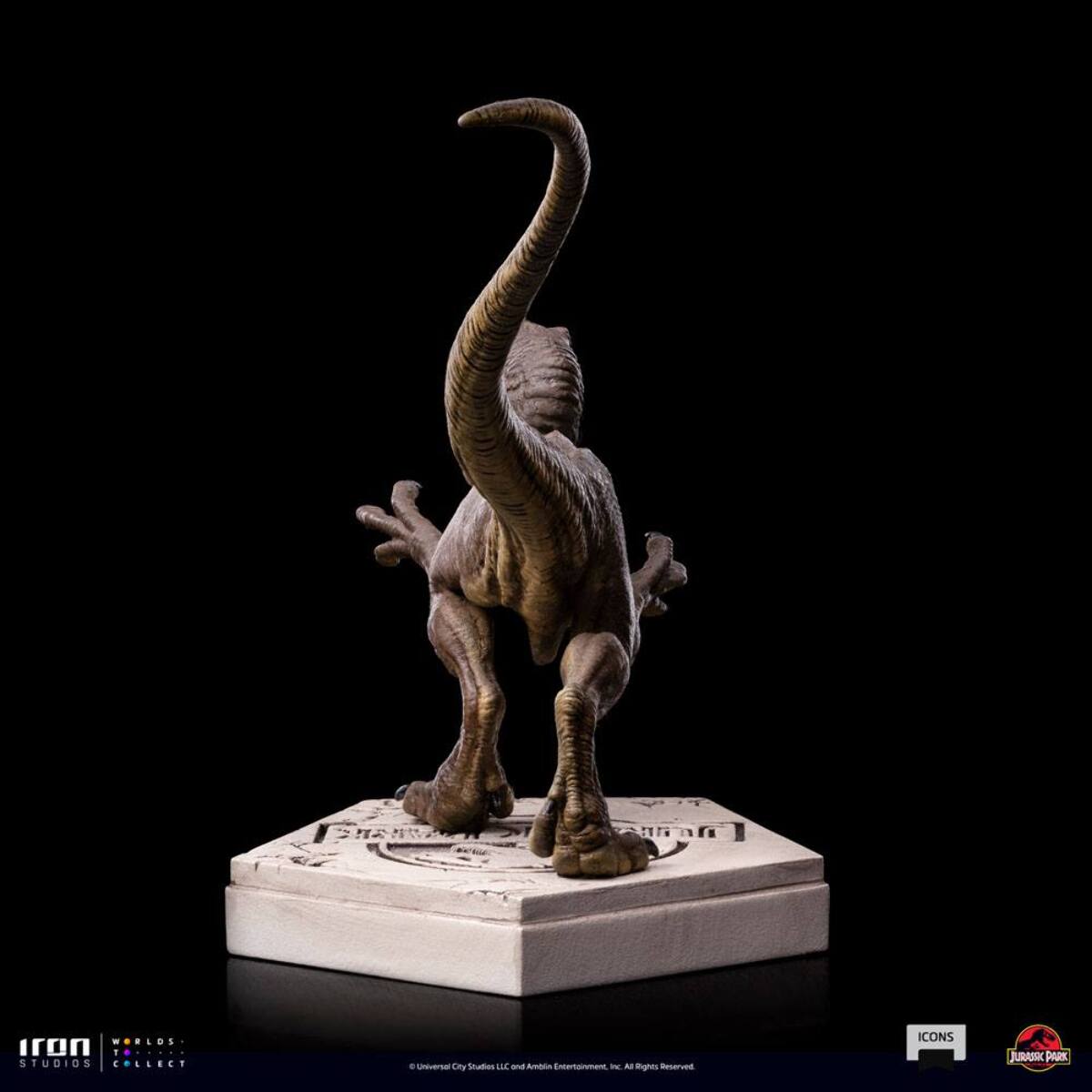 Jurassic World Icons Statua Velociraptor A 9 Cm Iron Studios