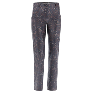 Pantaloni push up WR.UP® wide leg in similpelle animalier