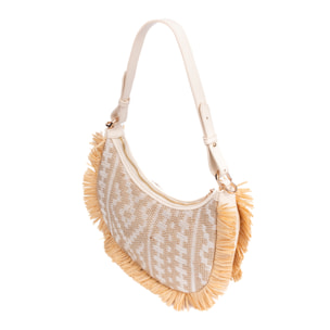 Biscubio Bolso de hombro Mujer. Fabricado en tela y piel sintética PU.