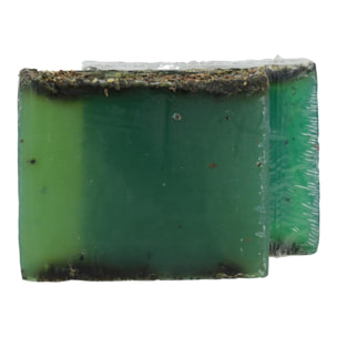 PLANETA HUERTO | Jabón Natural de Glicerina con Menta y Hojas de Hierbabuena 100 g | Refrescante y Energizante | Sensación de Frescor