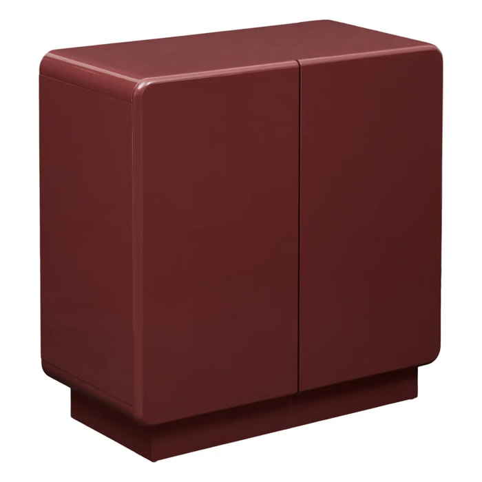 Buffet Douglas carré 80x80cm 2 portes rouge