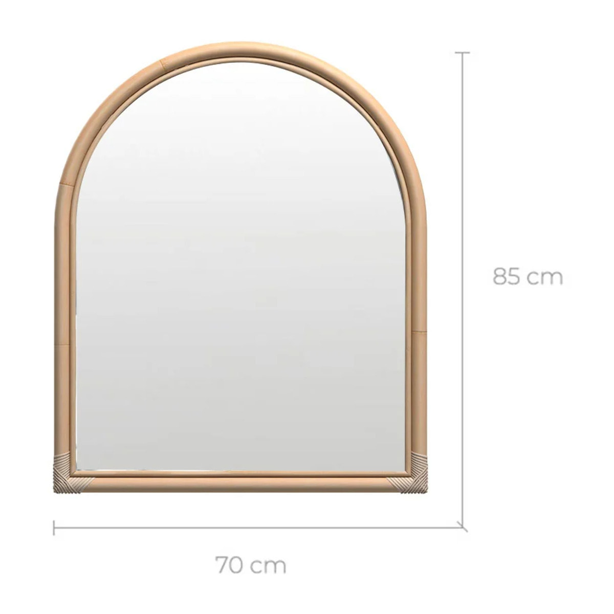 Miroir en rotin naturel - Indra