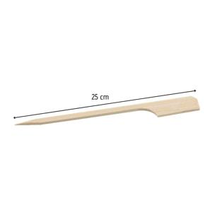 Lot de 100 pics à brochettes en bois 25 cm Fackelmann Basic