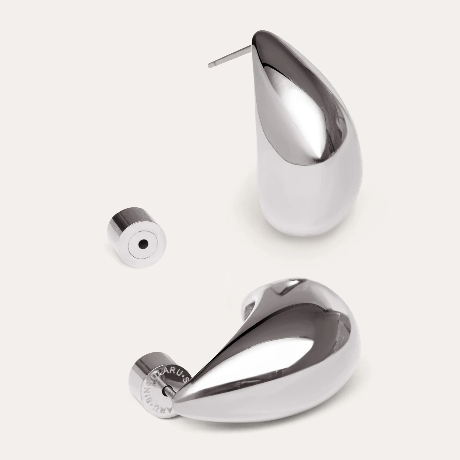 Orecchino Drop in Acciaio