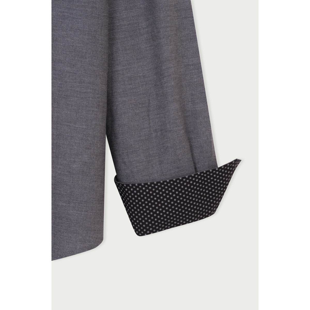 Camicia Uomo 2bottoni Button Down Doppio Collo Slim Flanella Unita Grigio Medio