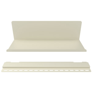 Mensola da muro in acciaio 40x13x12 cm avorio - Pop