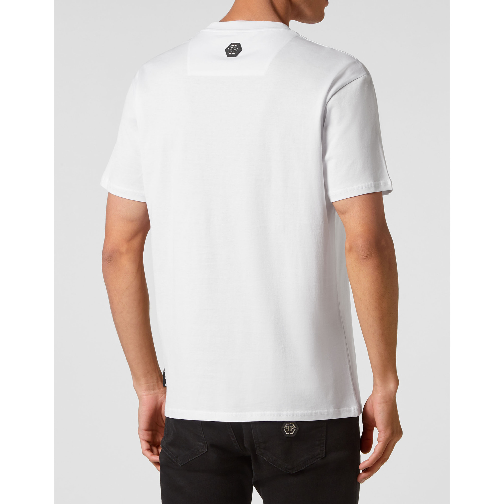 PHILIPP PLEIN T-Shirt Round Neck SKULL AND PLEIN