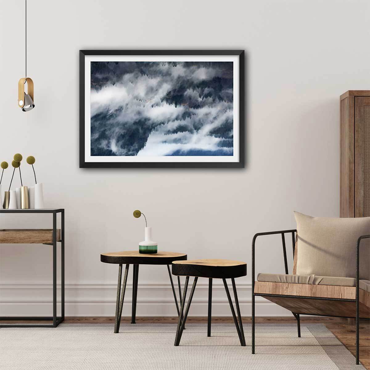 Poster vallée dans le brouillard Affiche seule