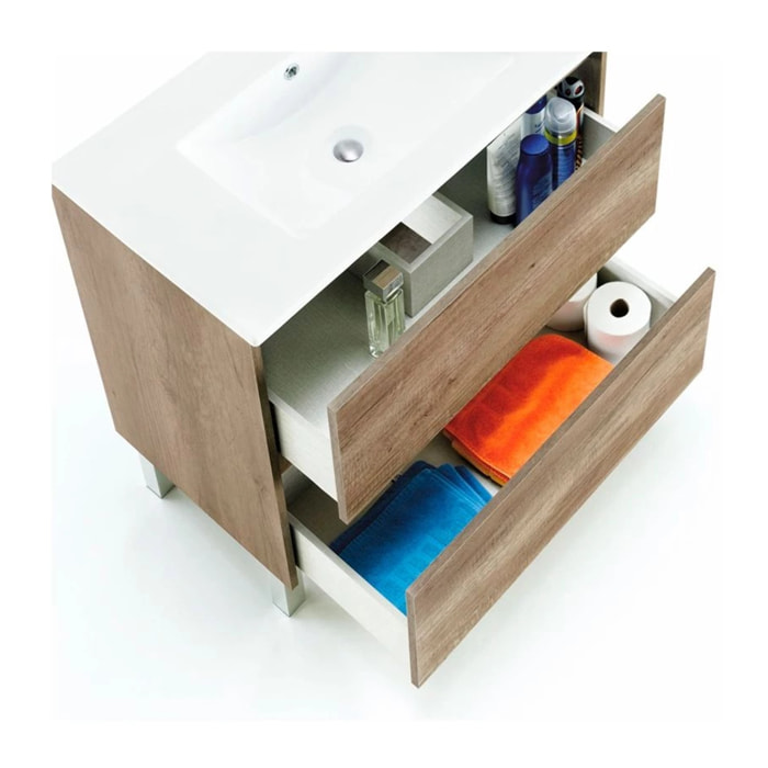 Mueble de baño con espejo Dakota 2 cajones Nordik