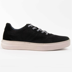 Sneaker De Piel - Negro