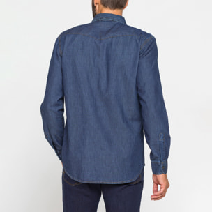 CAMICIA MODELLO WESTERN IN DENIM LEGGERO DA 7 oz.
