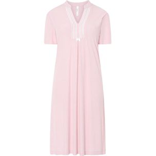 Camisón corto mujer canalé manga corta suave