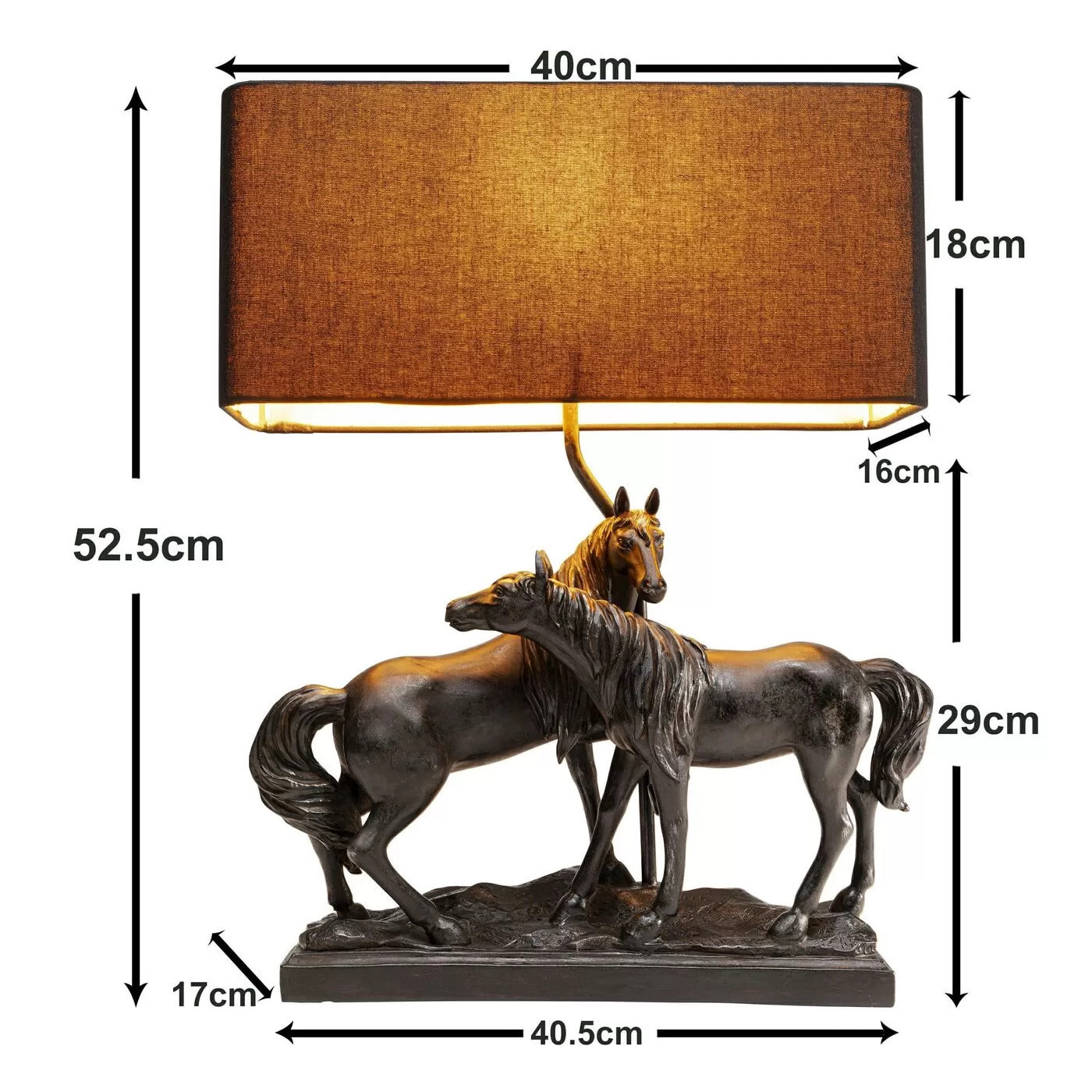 Lampe chevaux duo Kare Design