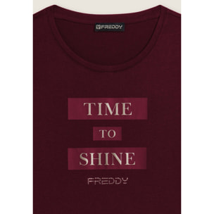T-shirt da donna con grafica e slogan motivazionale