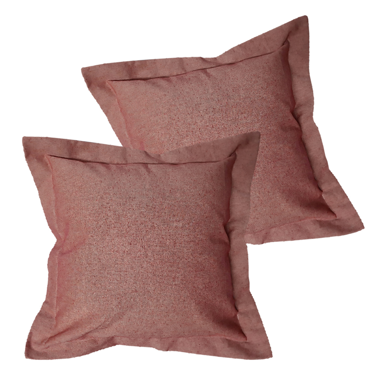 Coppia cuscini arredo rosso fodera 100% cotone riciclato imbottitura 100% polistere