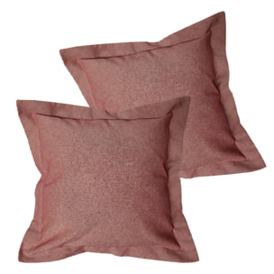 Coppia cuscini arredo rosso fodera 100% cotone riciclato imbottitura 100% polistere