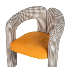 Silla Velvet Amarillo Beige Nova 66x61x76 Cm