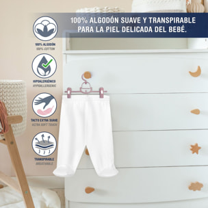 Polaina bebé algodón con pies invierno