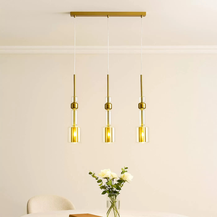 Suspension Candy Bar 70cm dorée Kare Design