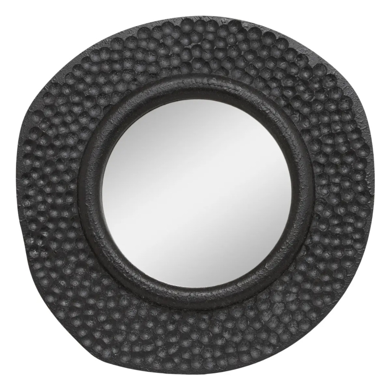 Miroir Nyer rond 60x60cm noir