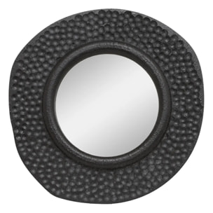 Miroir Nyer rond 60x60cm noir