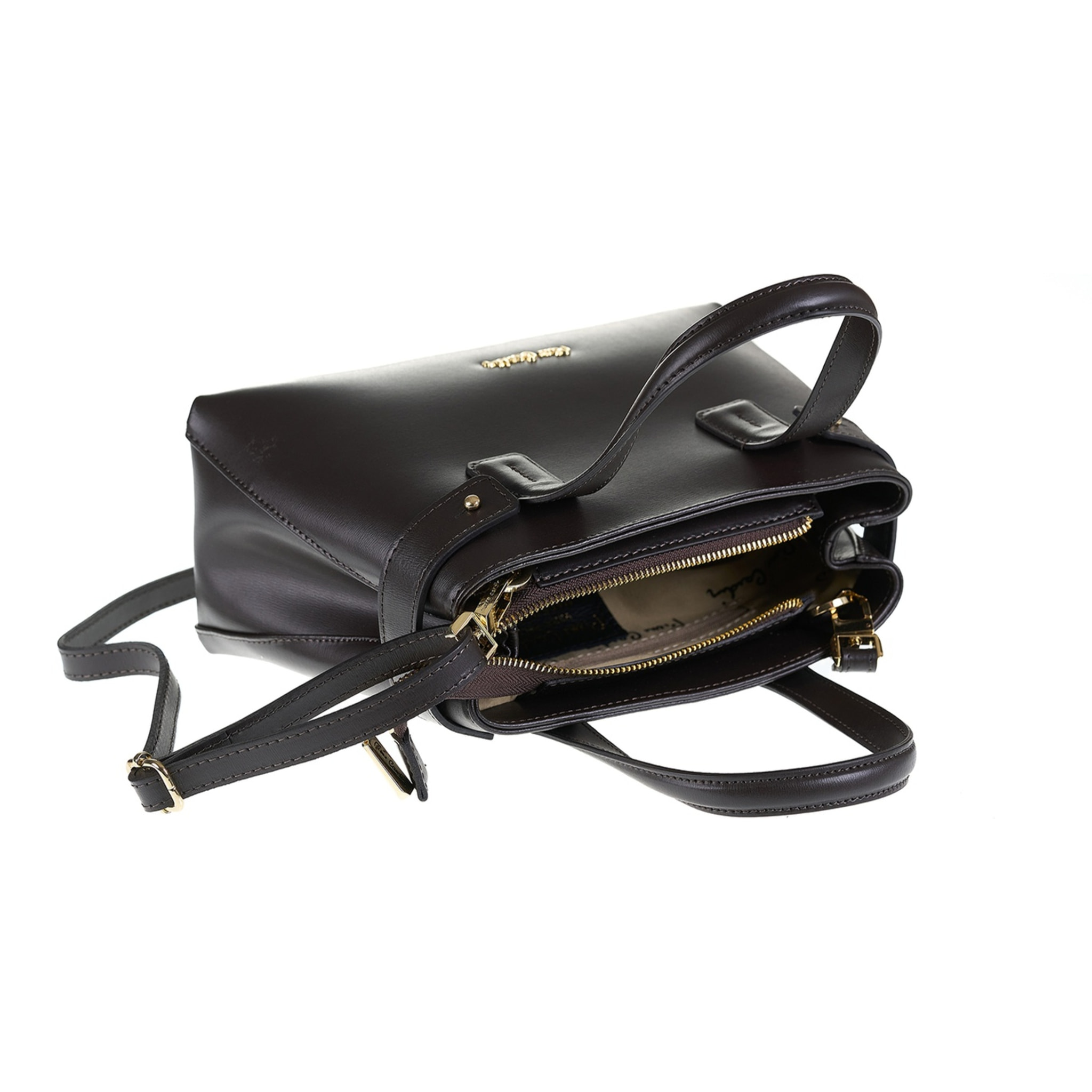 Borsa a mano da donna Made in Italy - Modello Edera Pro - 100% pelle - 27.5 x 20.5 x 10.5 cm