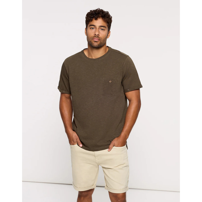 Camiseta Manga Corta Caqui - Button