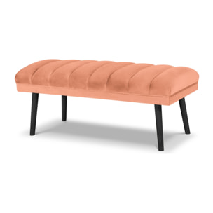 Banc "Frison" 2 places en velours rose