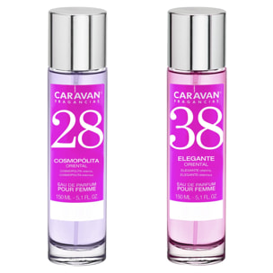 Set de 2 perfumes caravan para mujer nº38 y nº 28