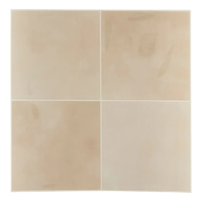 2 stickers muraux Caro carré 25x25cm beige