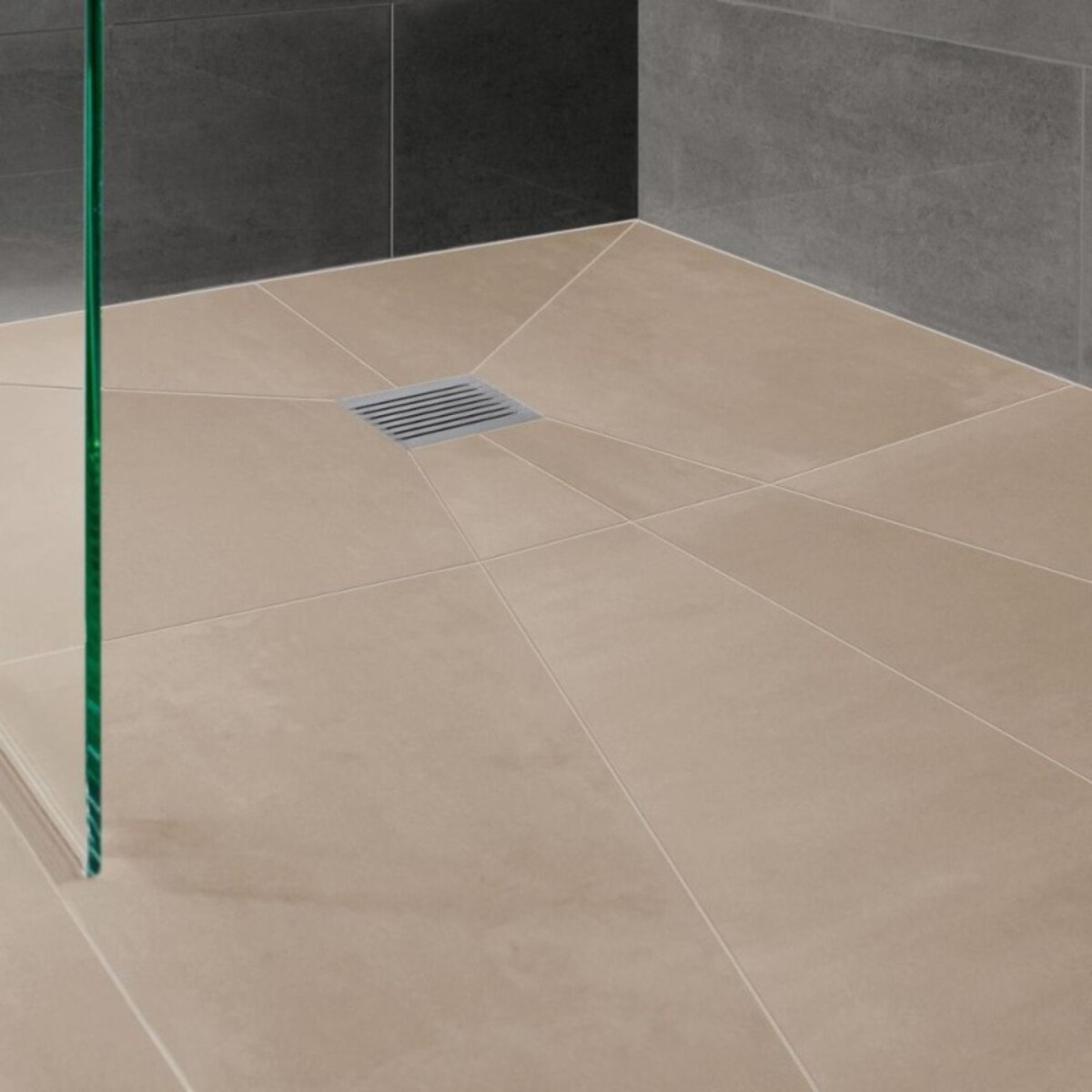 Receveur de douche à carreler 160 x 100 WEDI Fundo Primo rectangle écoulement excentré + bonde horizontale + kit d'étanchéité