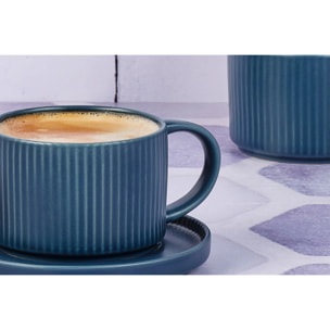 Tasse SCANDI 15cl et soucoupe Ø12cm - 8 pièces - Marine