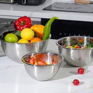 Set de 3 bols inox  - "Pique-nique"