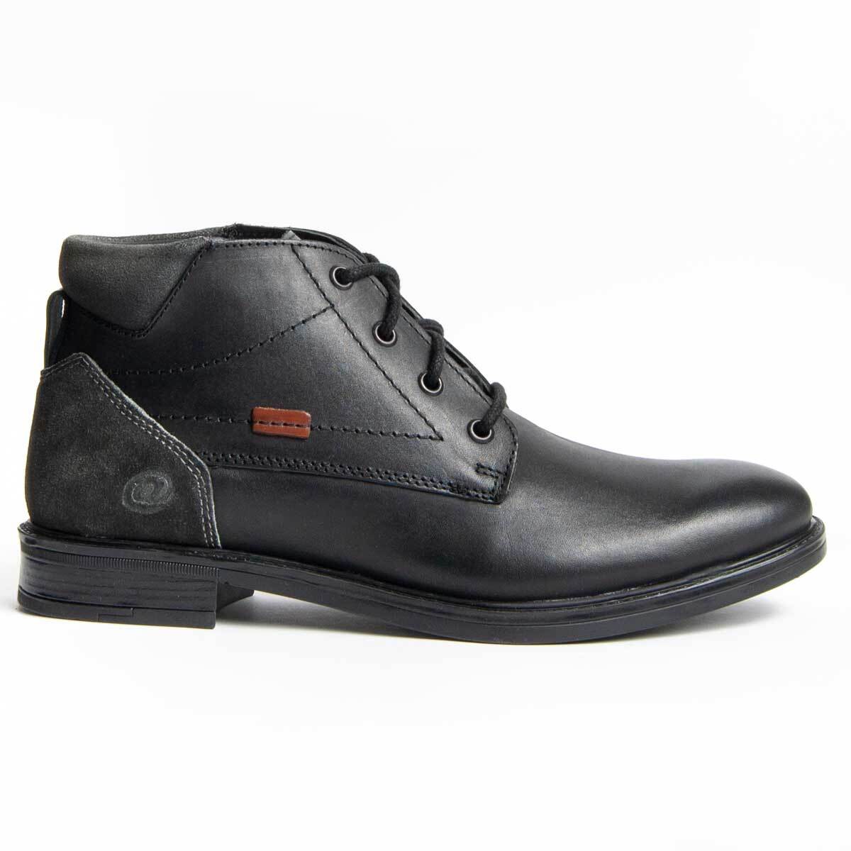 Bota De Piel - Negro