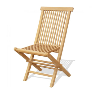 ADAGNA Salon de jardin teck 12 places table rectangulaire 10 chaises