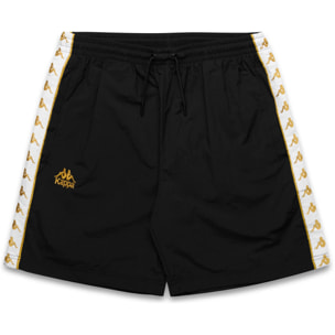 Kappa - Pantaloni Corti Uomo Nero - 222 Banda Nardo