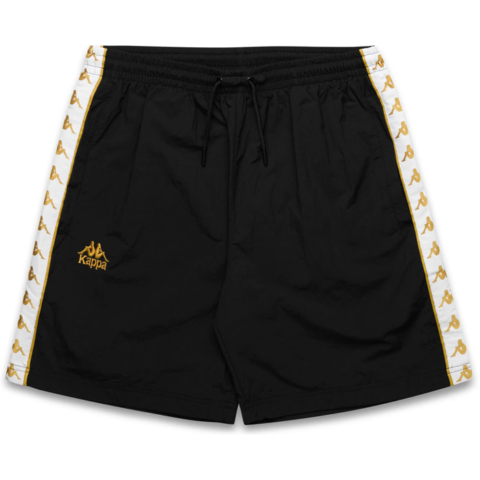 Kappa - Pantaloni Corti Uomo Nero - 222 Banda Nardo
