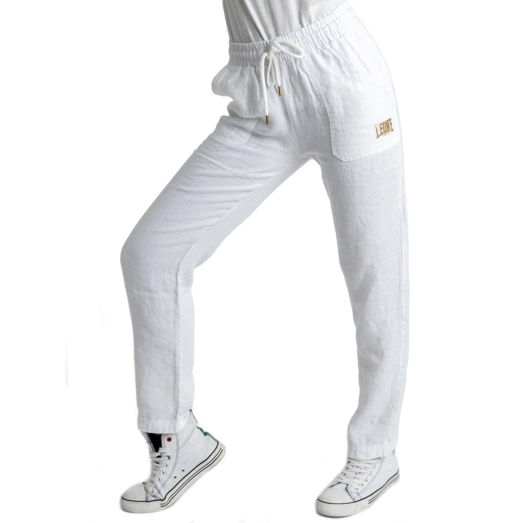 Pantaloni in lino da donna Gold