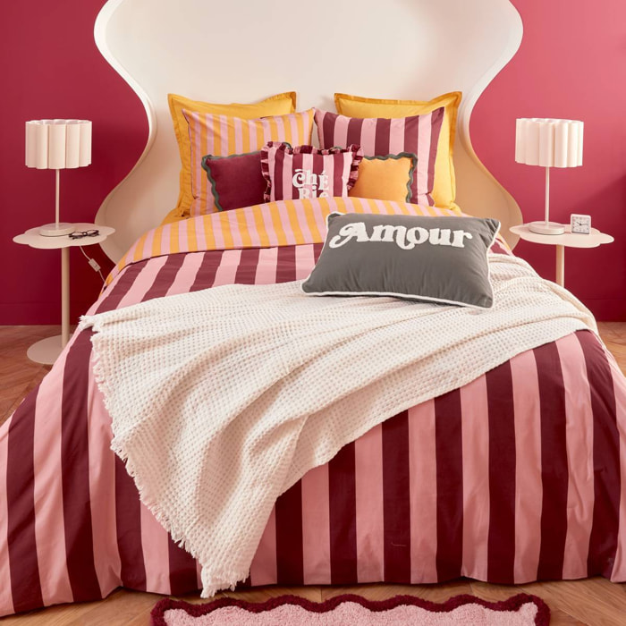 Parure de lit enfant imprimée Cherry rouge grenat 240x220cm