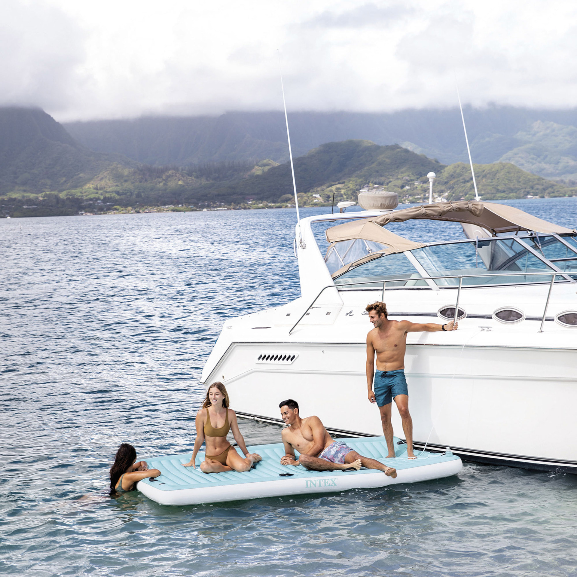 Intex Materassino Gonfiabile Mare Water Lounge, 310x183x18 cm