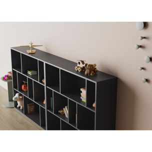 Estantería librería Nack melamina grafito 117x119x32 cm