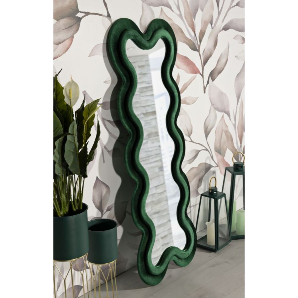 SPECCHIO DA MURO MONICA VERDE CM 58X4X160