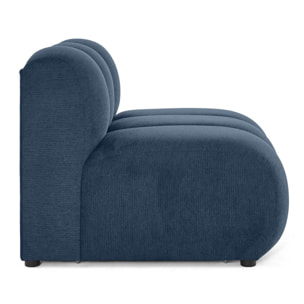Debbie - module d'assise en tissu texturé - Bleu