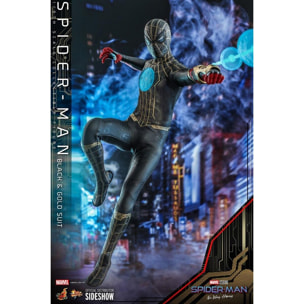 Spider-man: No Way Home Movie Masterpiece Action Figura 1/6 Spider-man (black & Gold Suit) 30 Cm Hot Toys