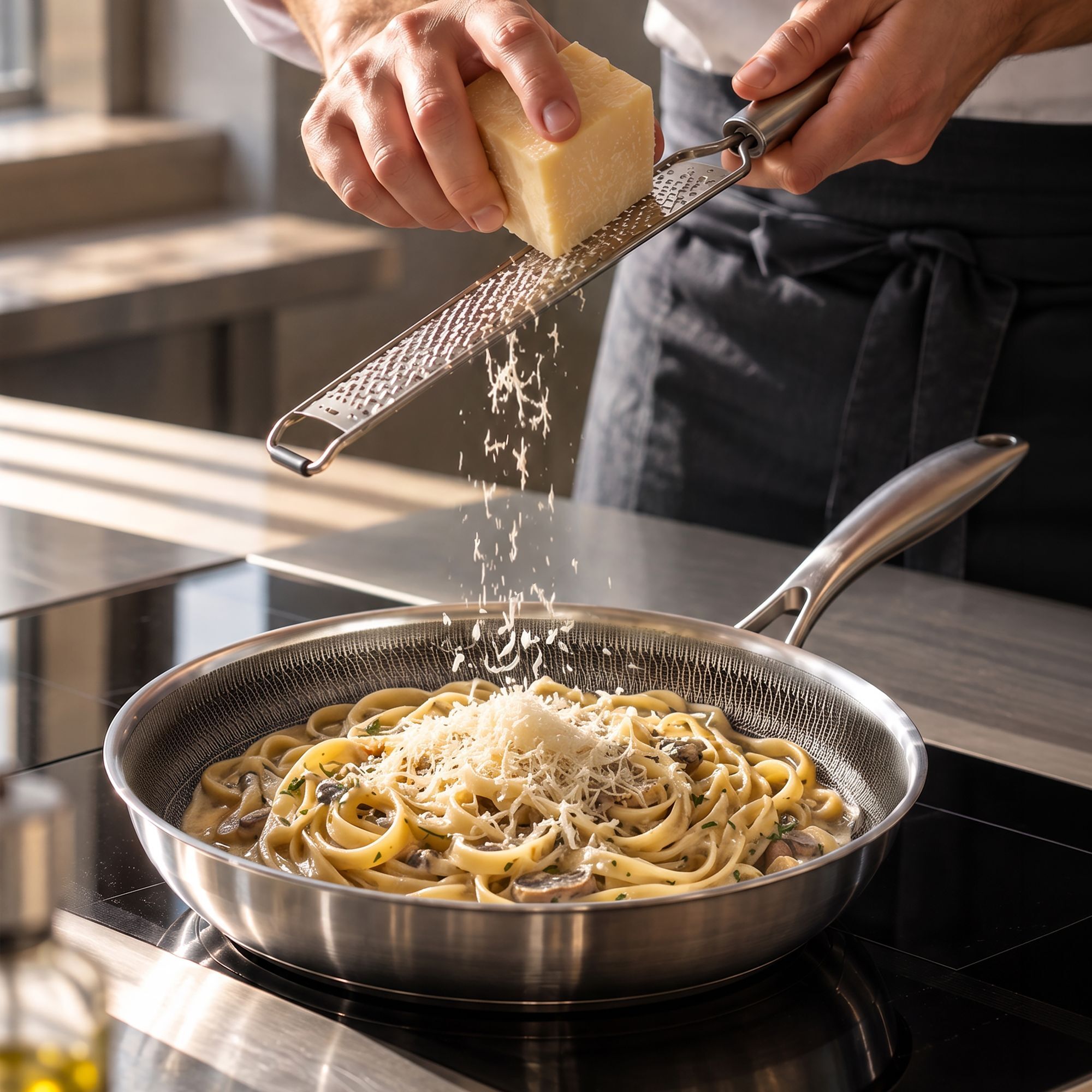 Batterie de cuisine 5 pièces en acier inoxydable revêtu - tout feux TRINOX