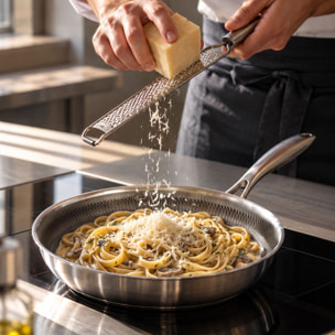 Batterie de cuisine 5 pièces en acier inoxydable revêtu - tout feux TRINOX