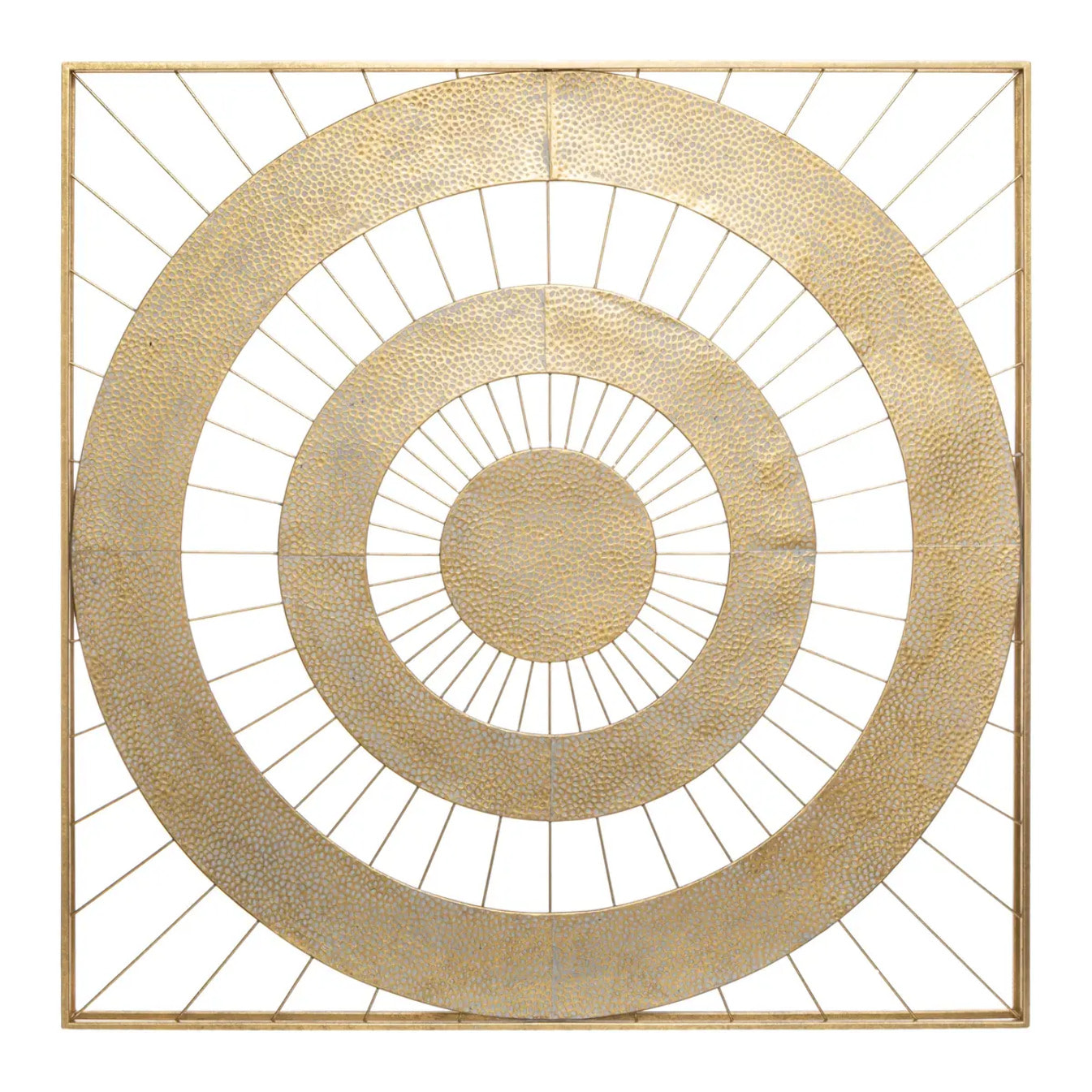 Déco murale "Louise" métal doré 90x90cm