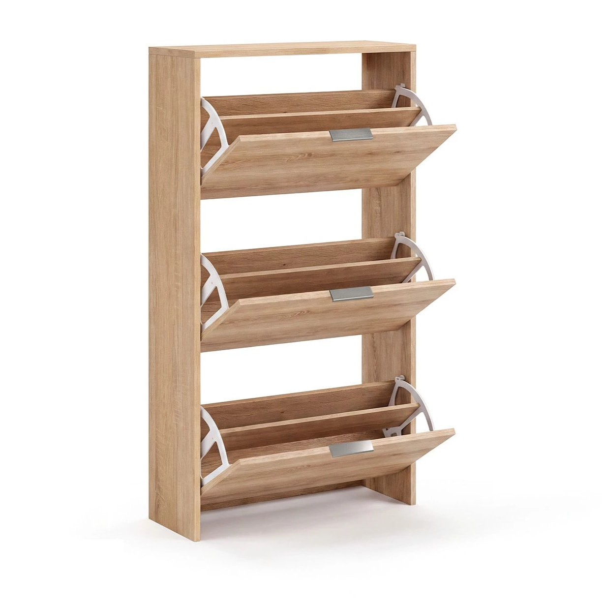 Zapatero de 3 puertas abatibles en roble canadian 60x113 cm Remi Roble Canadian