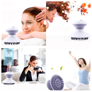 Peine eléctrico vibrador masajeador con 3 intensidades, especial para cuero cabelludo.