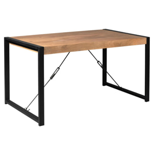 Table à manger bois métal 200 cm MILORA